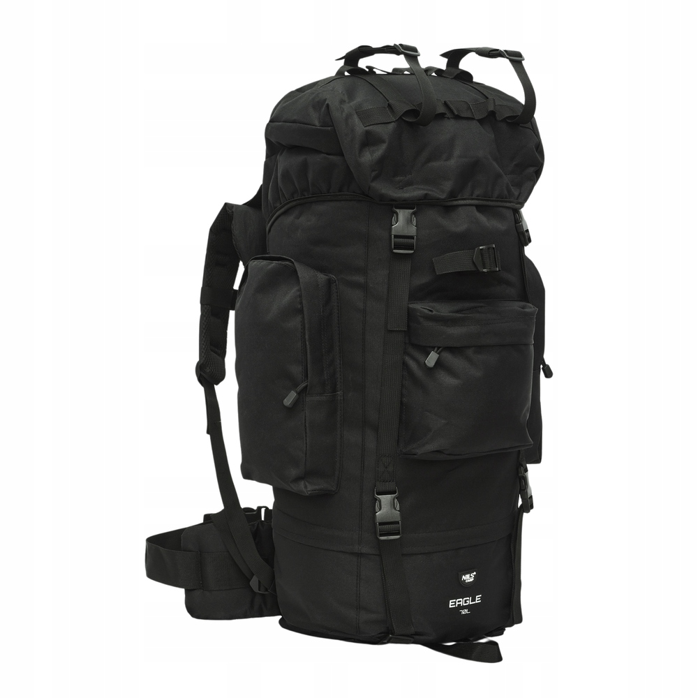 Batoh s rámem, černý, 70 l, Nils