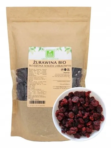 Green Essence Bio Brusinky slazená jablečným džusem 500 g