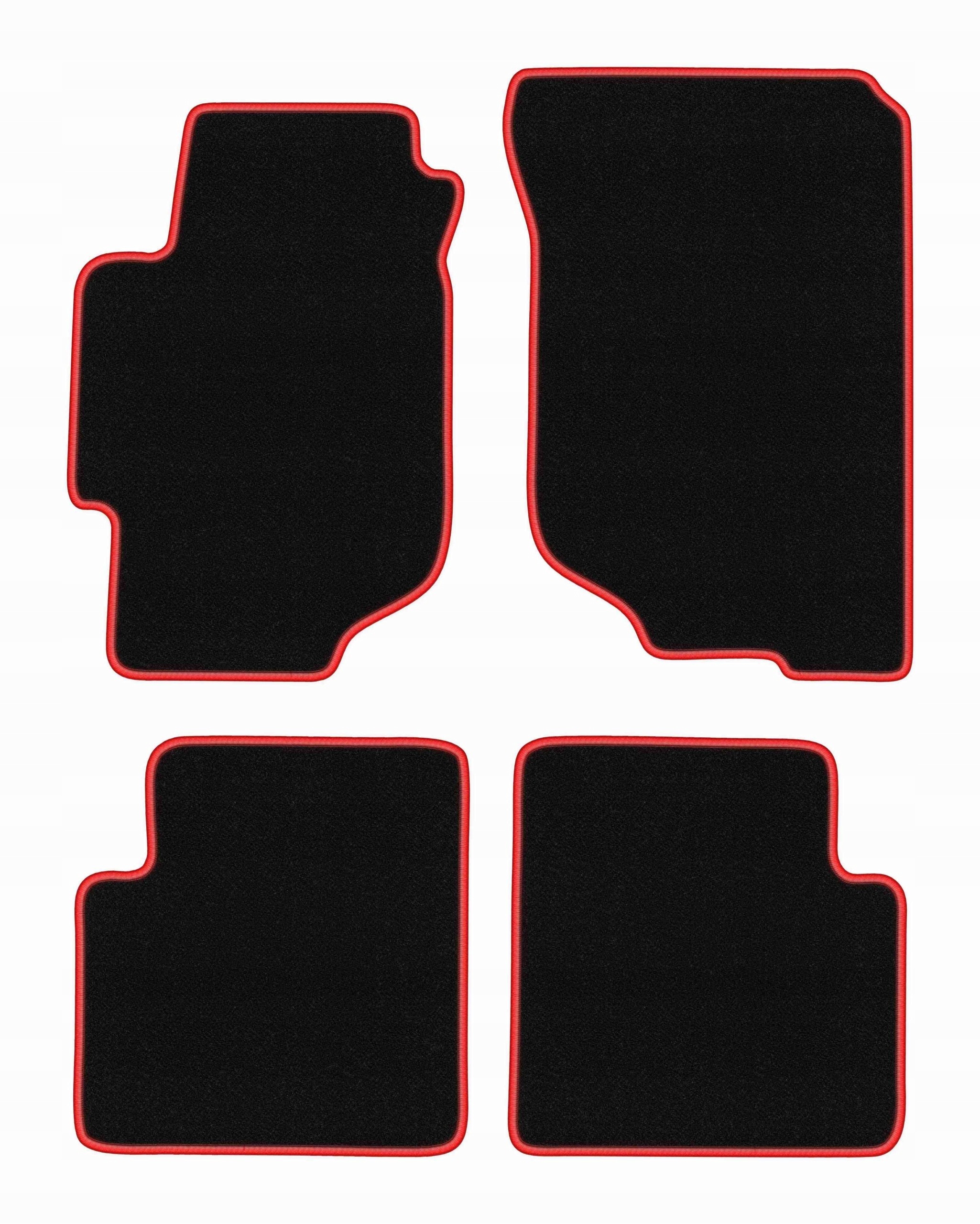 Velurové koberce pro Honda Accord VI 1997-2002 komplet Carlux-red 4 ks
