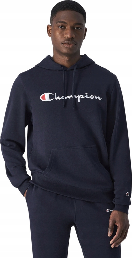 Pánská Mikina Champion Hooded Sweatshirt Tmavě Modrá 220726 BS501 velikost XL