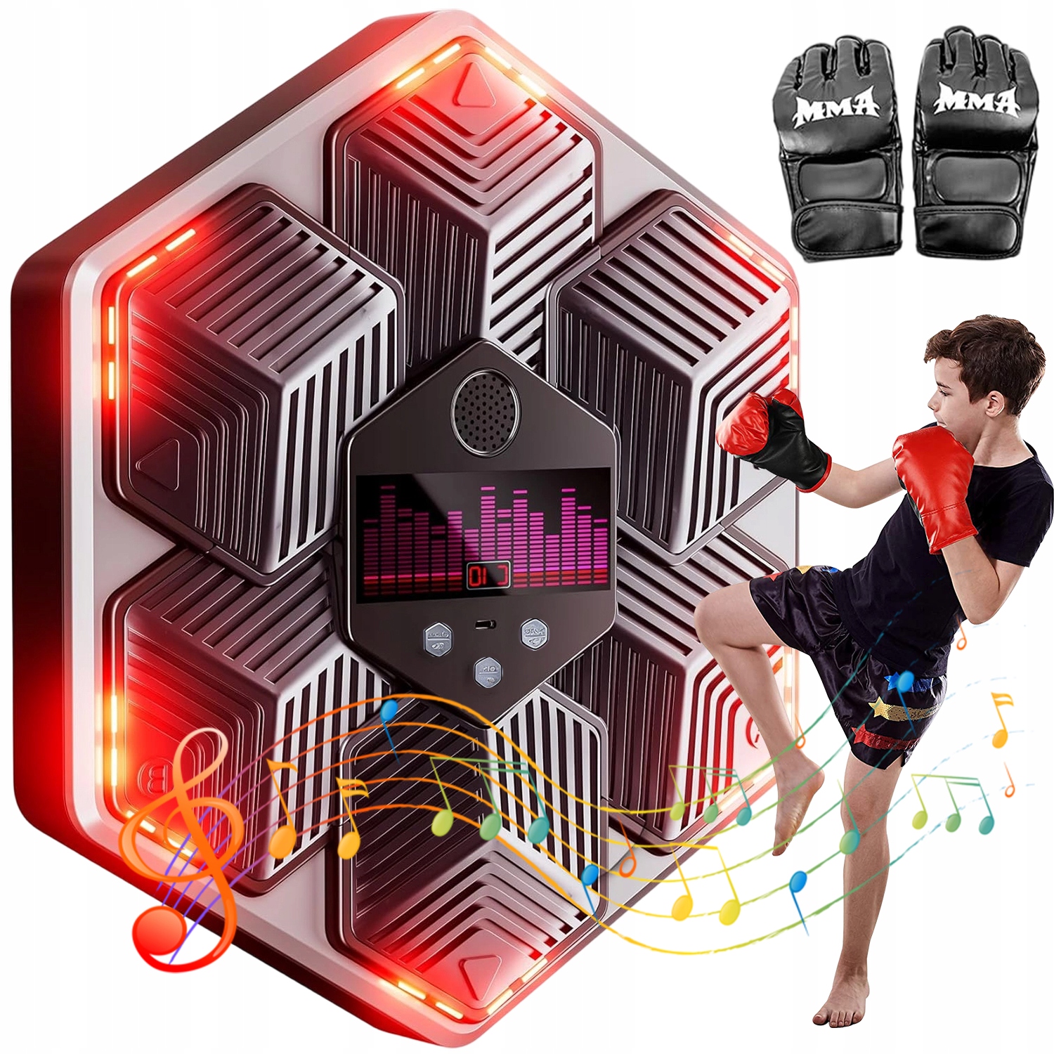 Muzyczna Maszyna Do Boksu Bluetooth 16 Speed Domowy Trening Reakcji Dzieci