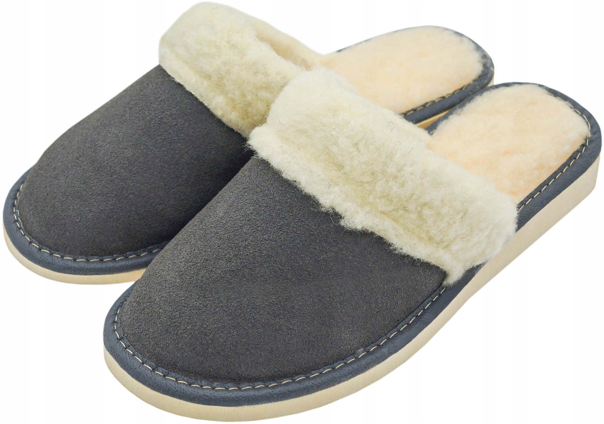 

Kapcie Damskie Ocieplane Wełną Owczą