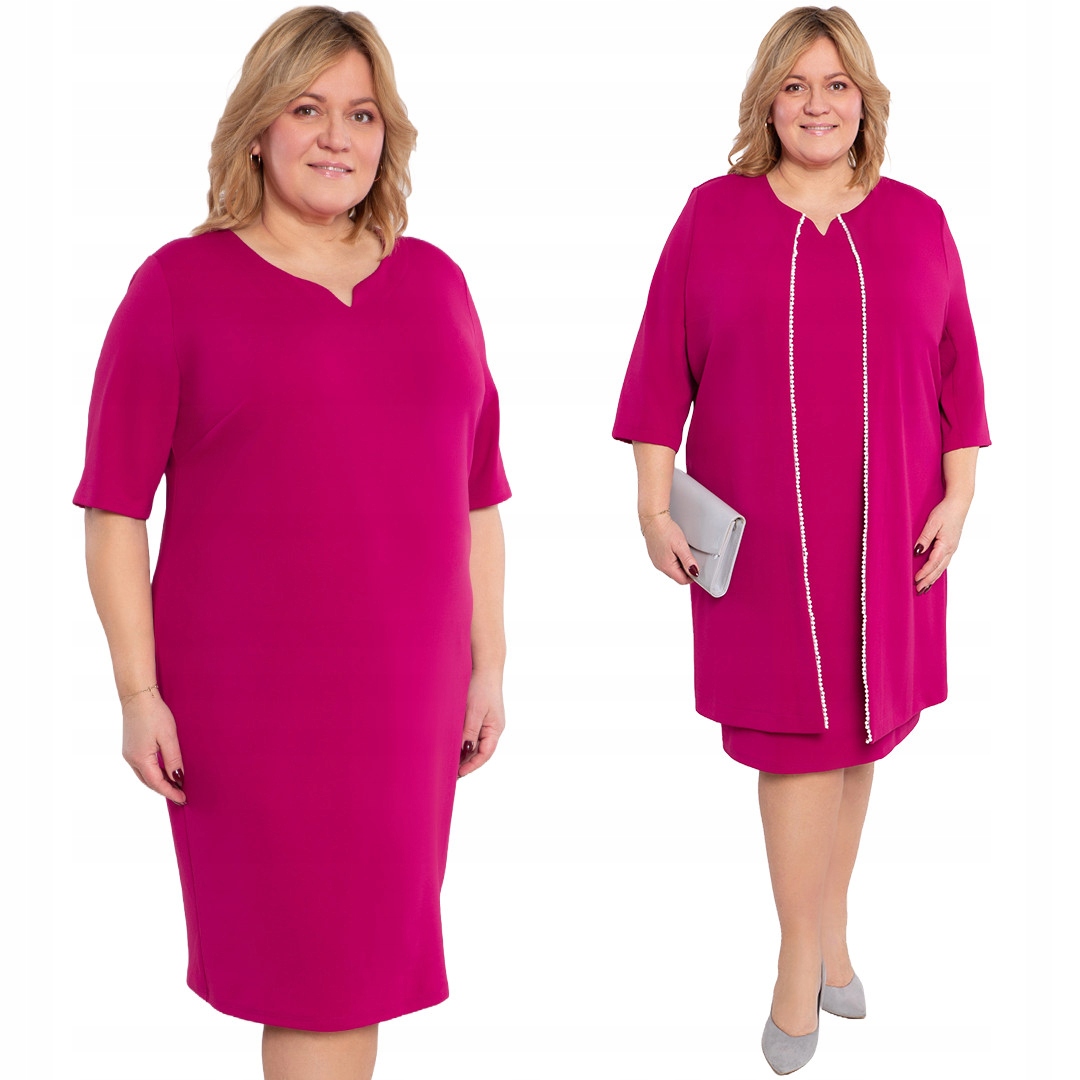 Růžový komplet s ozdobnými perličkami 48