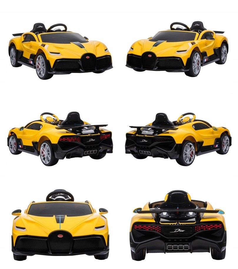 Samochód Bugatti Żółty Długość pojazdu 110 cm