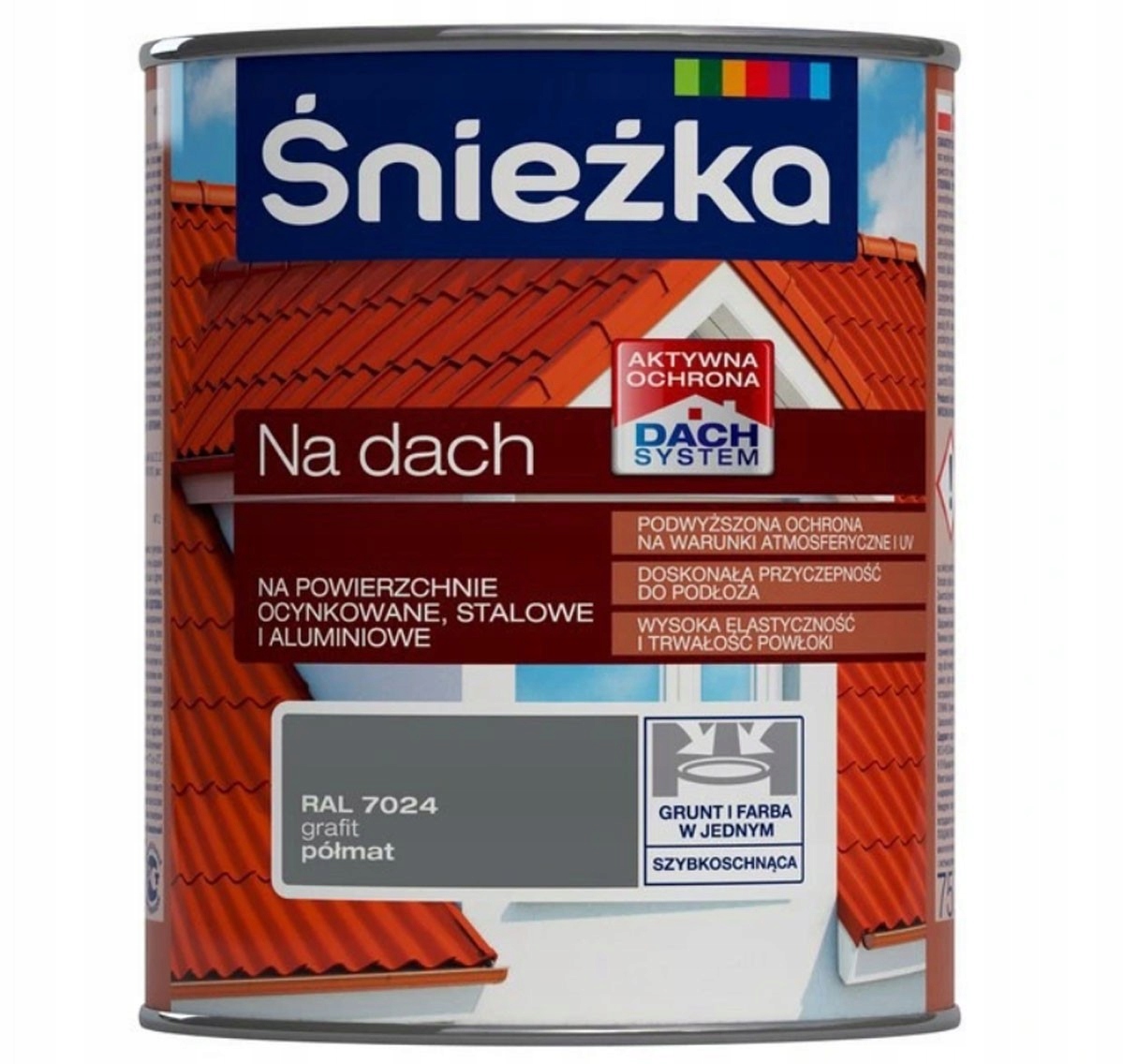 

Śnieżka Farba Na Dach 0,75L Grafitowy RAL7024