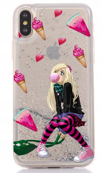 

Etui płynny brokat dziewczyna do iPhone X/Xs