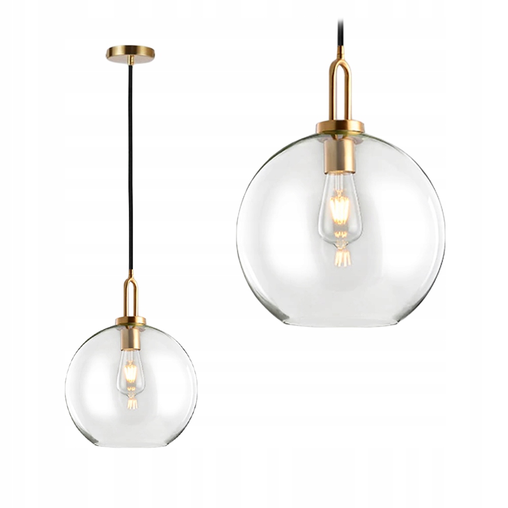 

Lampa sufitowa wisząca APP630 szklana kula złota