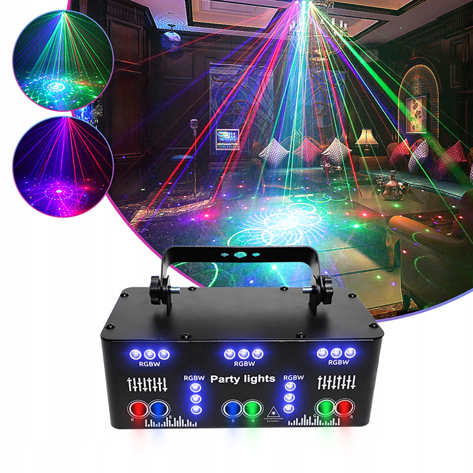 21-okowe oświetlenie sceniczne LED RGB disco 10W Marka Inna