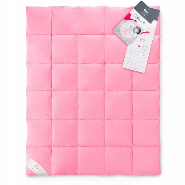 Páperová prikrývka 70% 155x200 Basic celoročná 1200g ružová