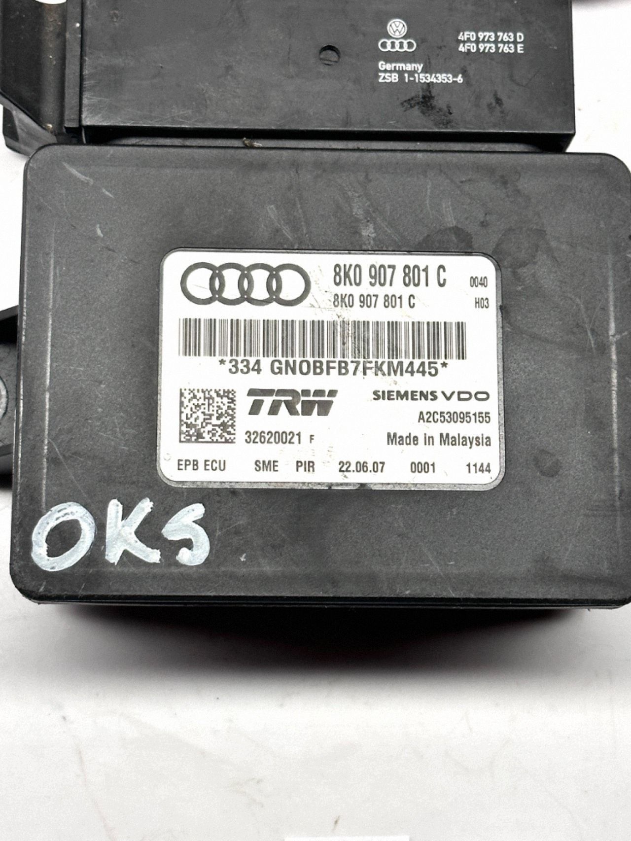 AUDI A4 S4 B8 A5 8T 8F module control unit electric brake 8K0907801C