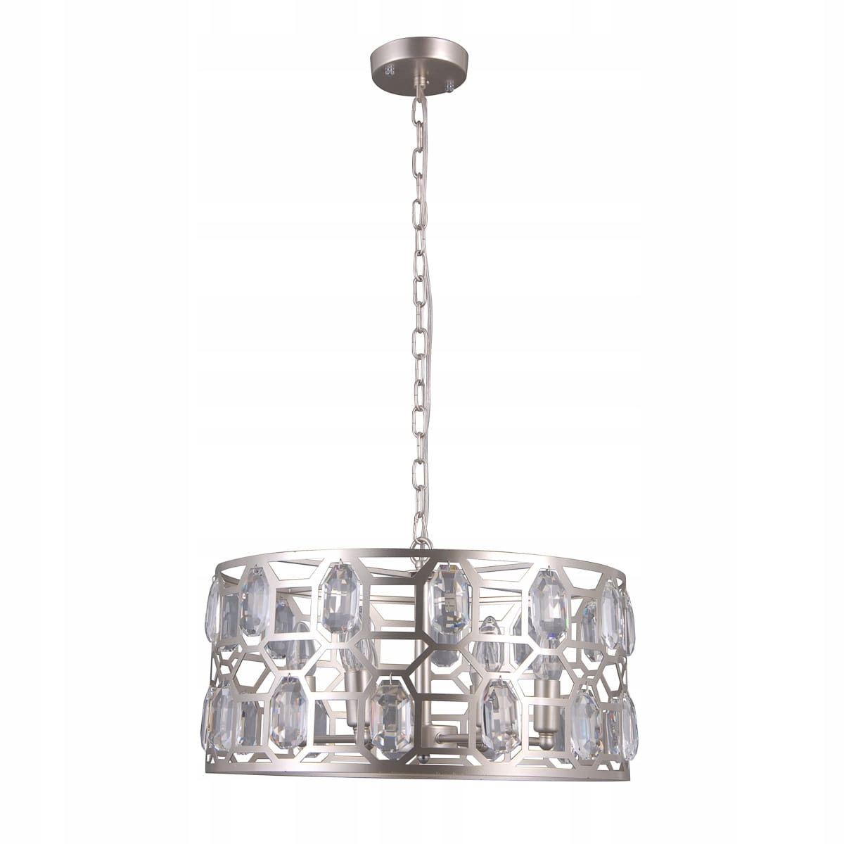 Závesná lampa Italux Momento moderná strieborná