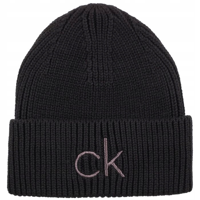 Zimní Čepice Calvin Klein Essentials Beanie Černá