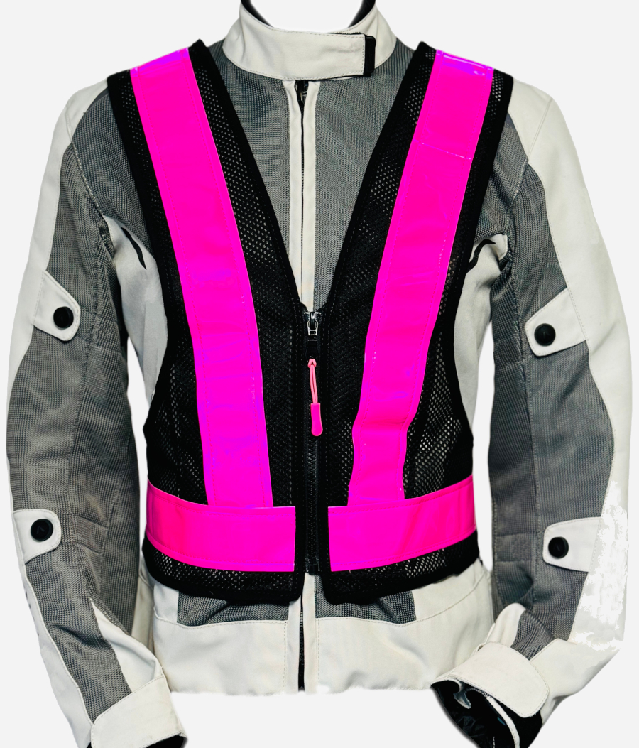 Różowa kamizelka odblaskowa Neon Pink Riders