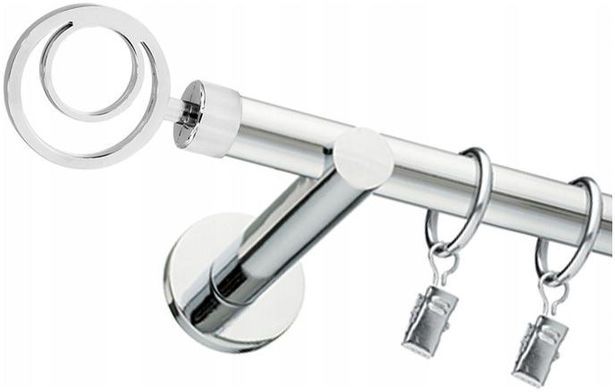 

Karnisz Pojedynczy Chrom 19mm 120cm Różne
