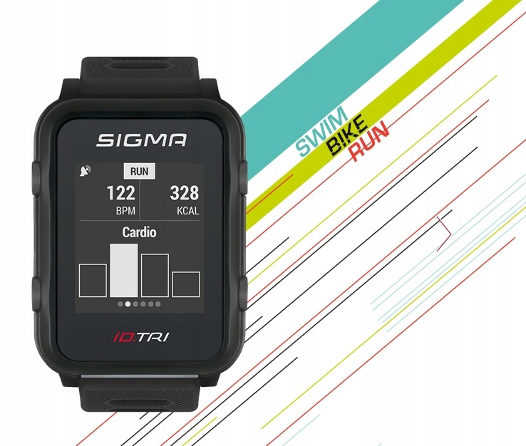 Wielozadaniowy pulsometr bluetooth android GPS PL Kolor dominujący czarny