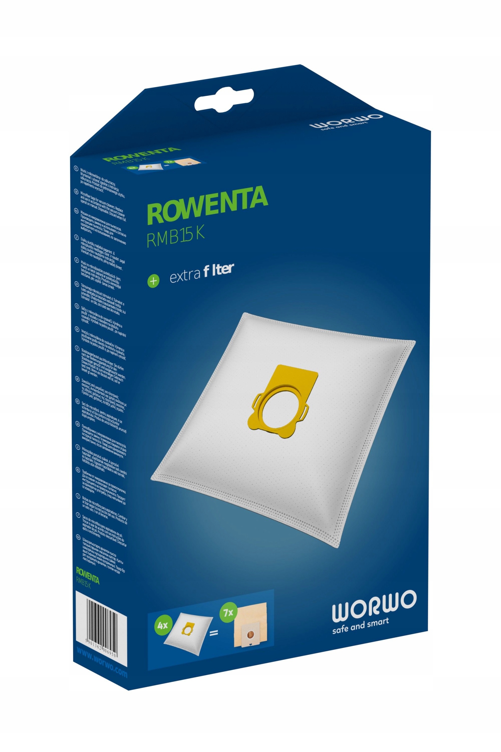

Worki Worwo do odkurzacza Rowenta RMB15 8szt.