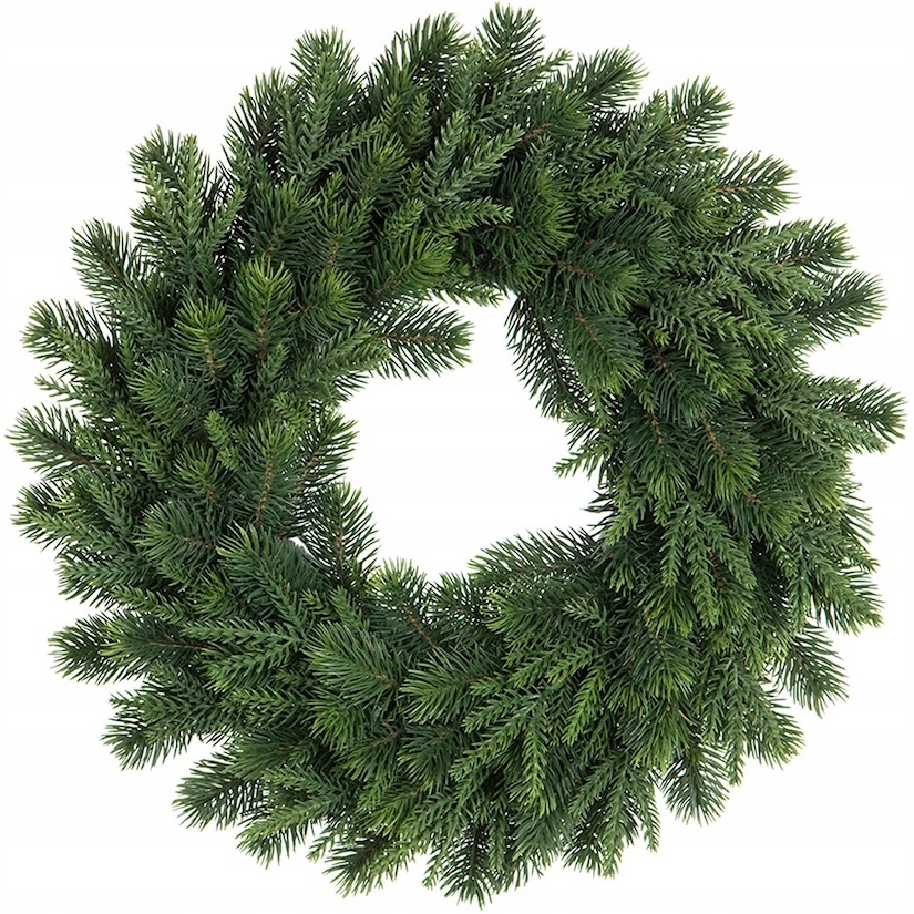 Vianočný Veniec Na Dvere, Zelený Smrek, Veľký, Vianoce Ako Živý