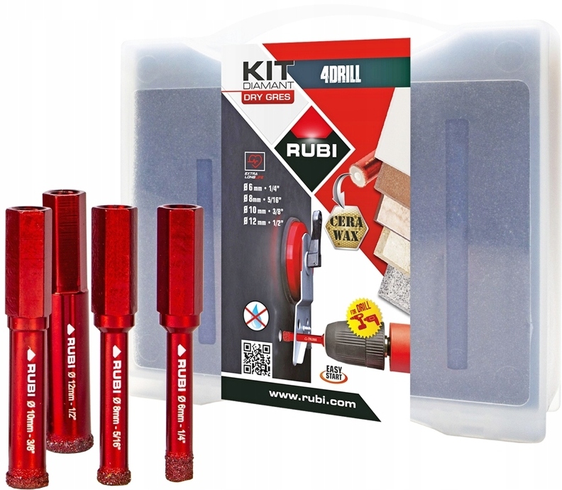 RUBI 05939 ZESTAW WIERTEŁ MINI DRYGRES 4DRILL 4szt