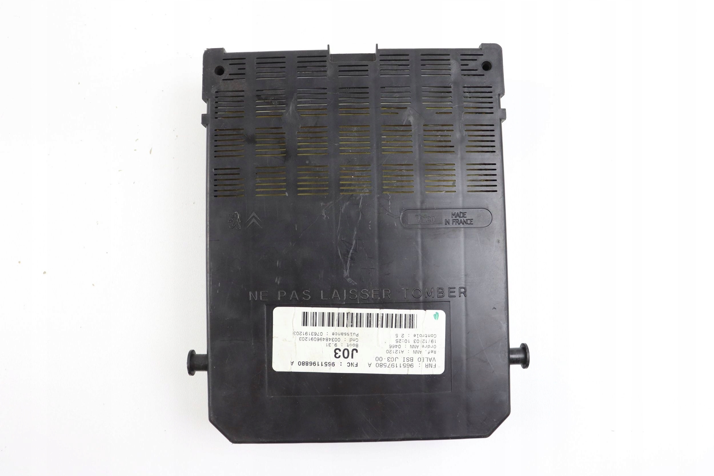 CITROEN PEUGEOT module compartment BSI 9651197580A 9651196880A