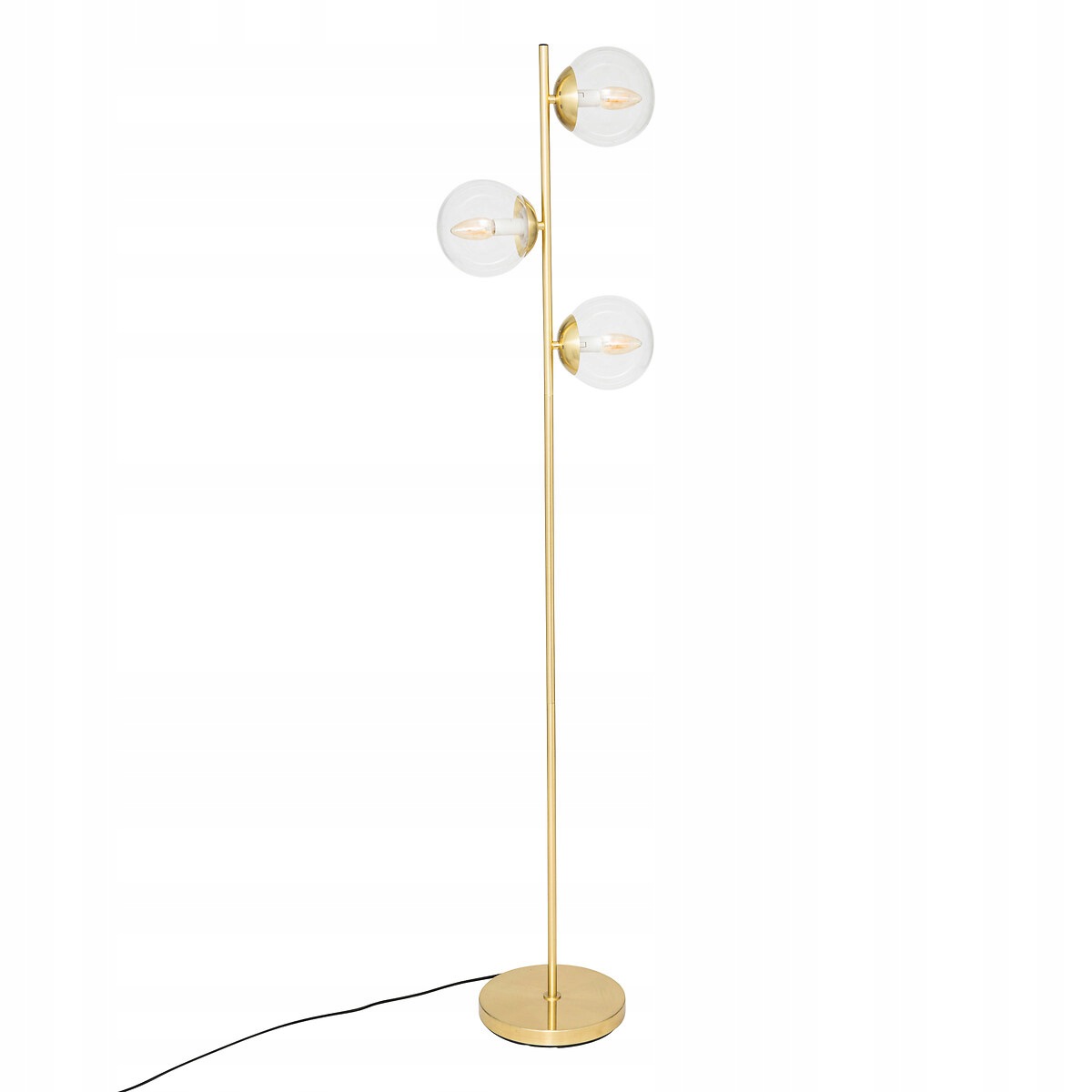 Stojacia lampa Col, zlatá guľa, vyššie, 162 cm