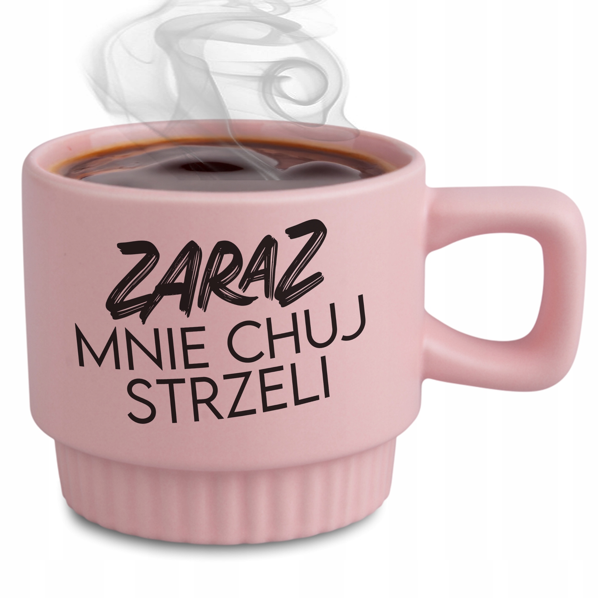 Ryhovaný Hrnček, Elegantný Darček Do Práce V Kancelárii, Ružový, Nech Ma Vystrelí