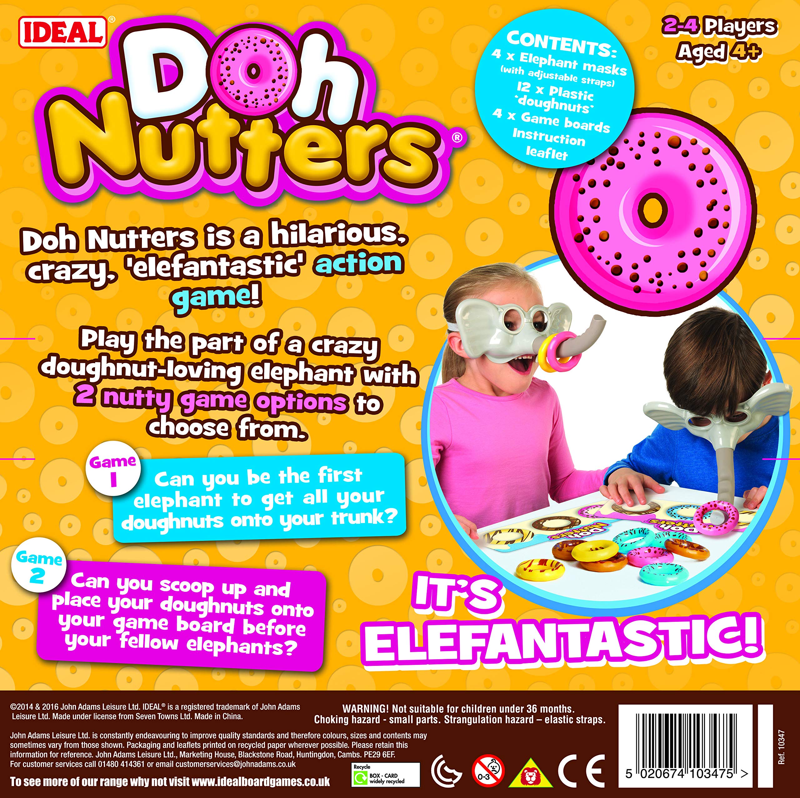 IDEAL | Doh Nutters: The elefantastic game of picking up doughnuts! | Kids Nazwa Toy