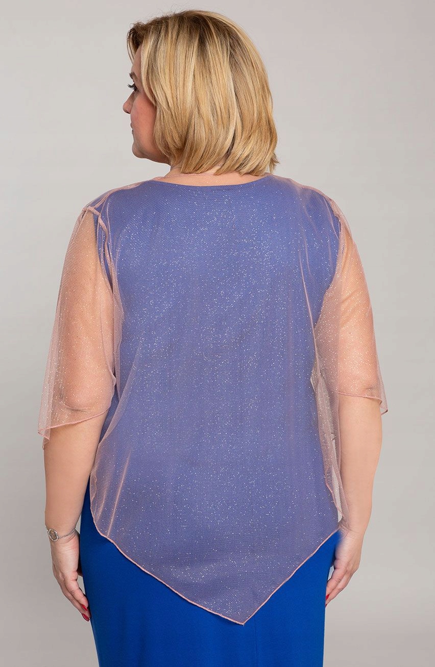 Pudrowa narzutka z brokatem UNI. Rozmiar uniwersalny