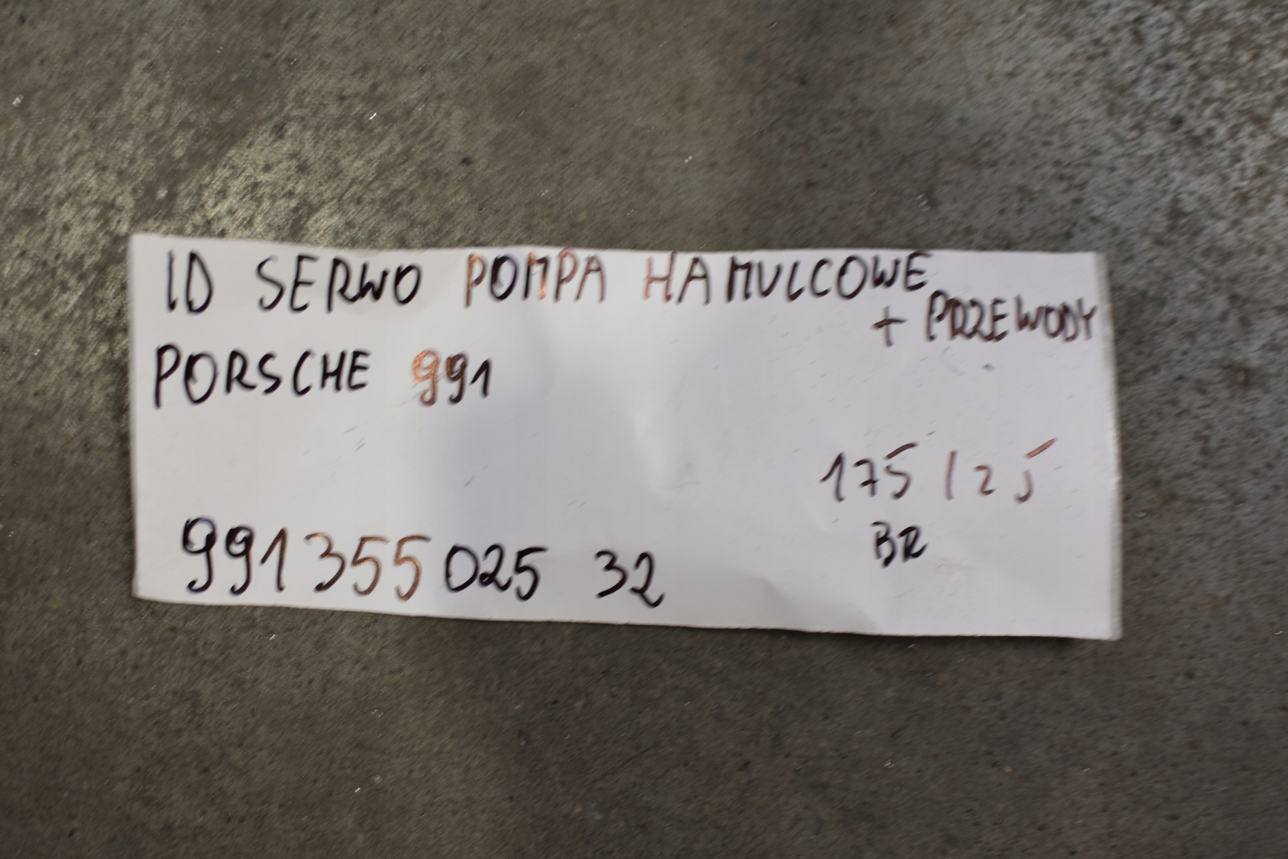IDEALNE servo pumpa brzdové + hadice PORSCHE 991 1