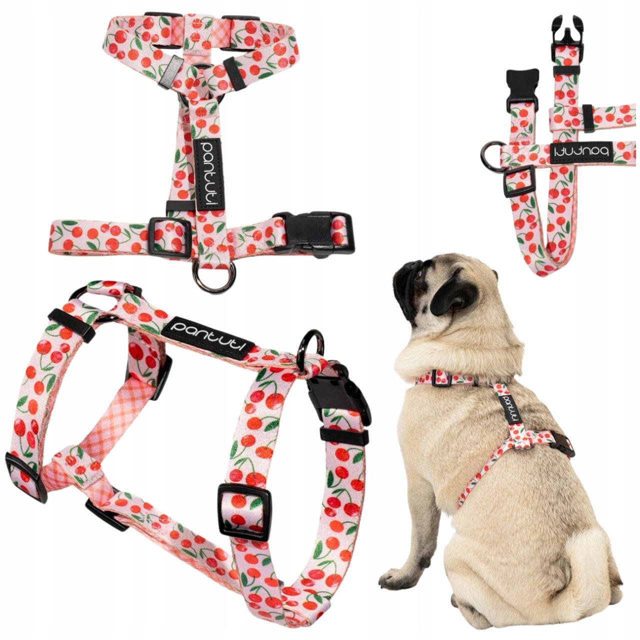 Levně Postroj Pro Psa Guard Postroj Pro Malého Psa Silný Beztlakový Cherry Xs