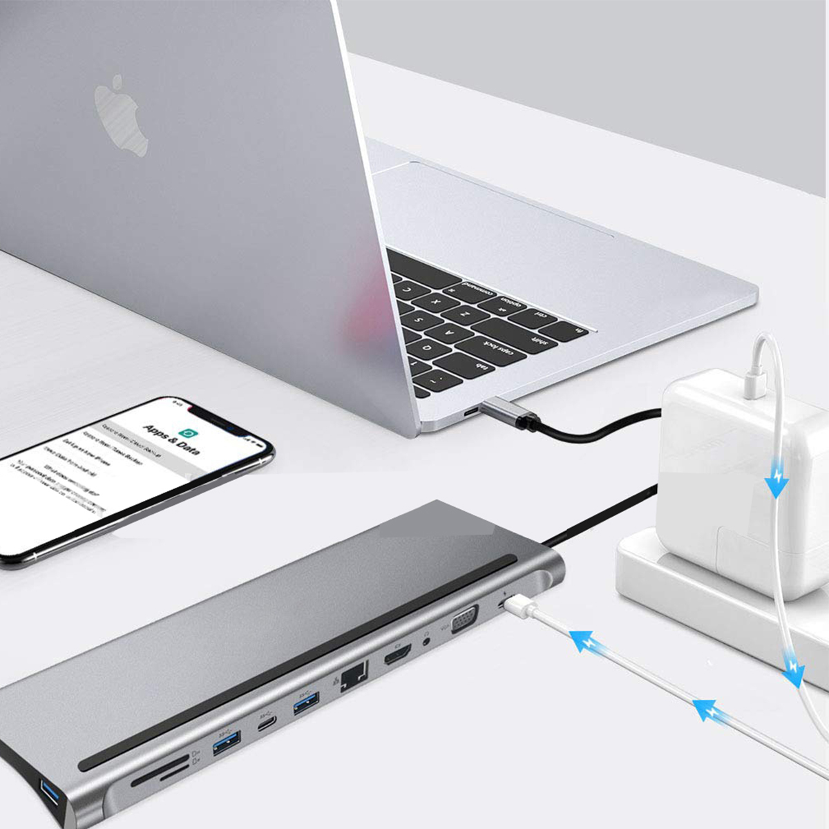 Multiport SPU-M02 USB-C HDMI VGA RJ45 USB 3.0 SD Marka Spacetronik
