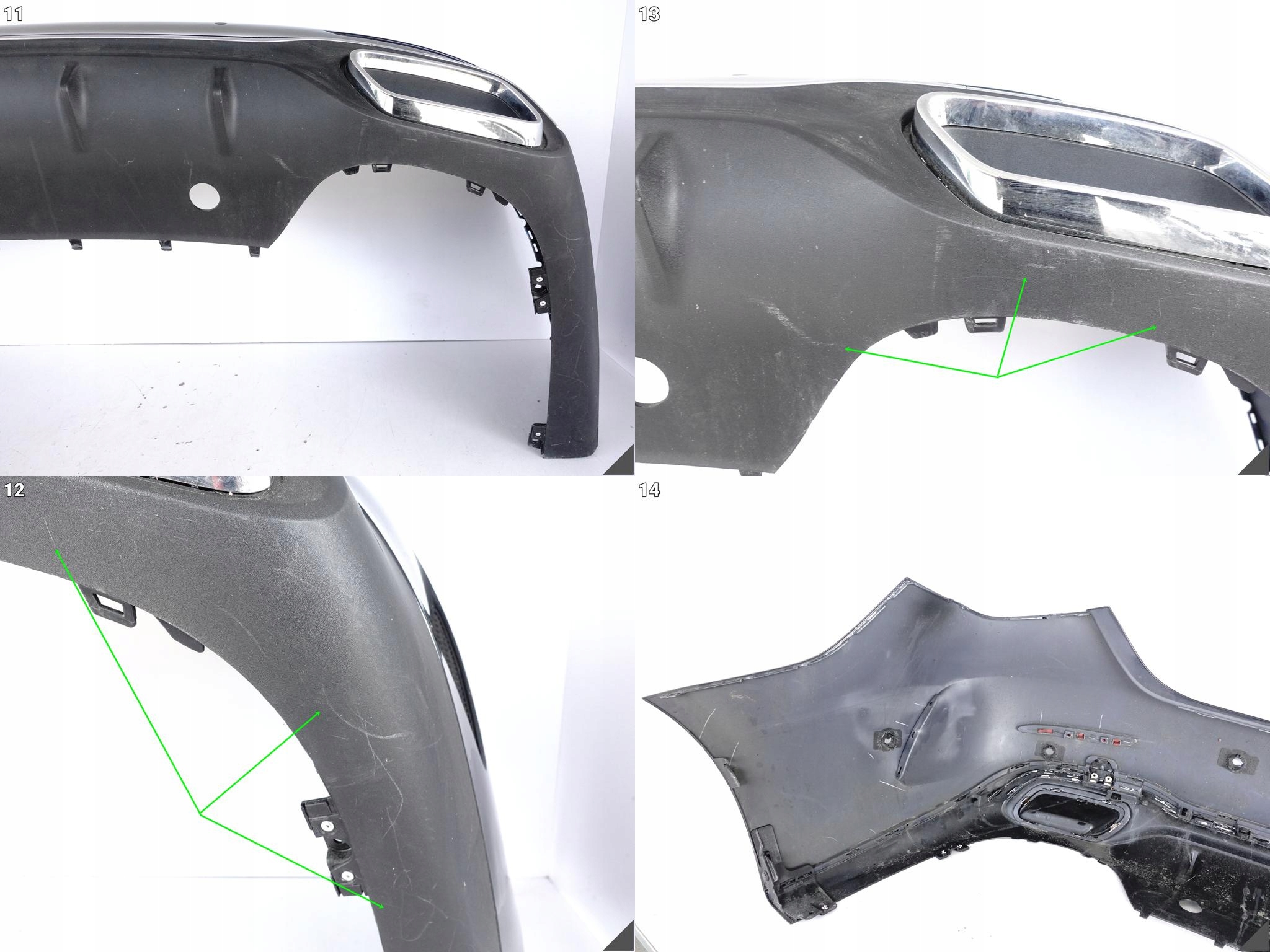 MERCEDES C-KLASA W206 sedan AMG 21- bumper rear part + diffuser ODBLASKI (6xPDC)