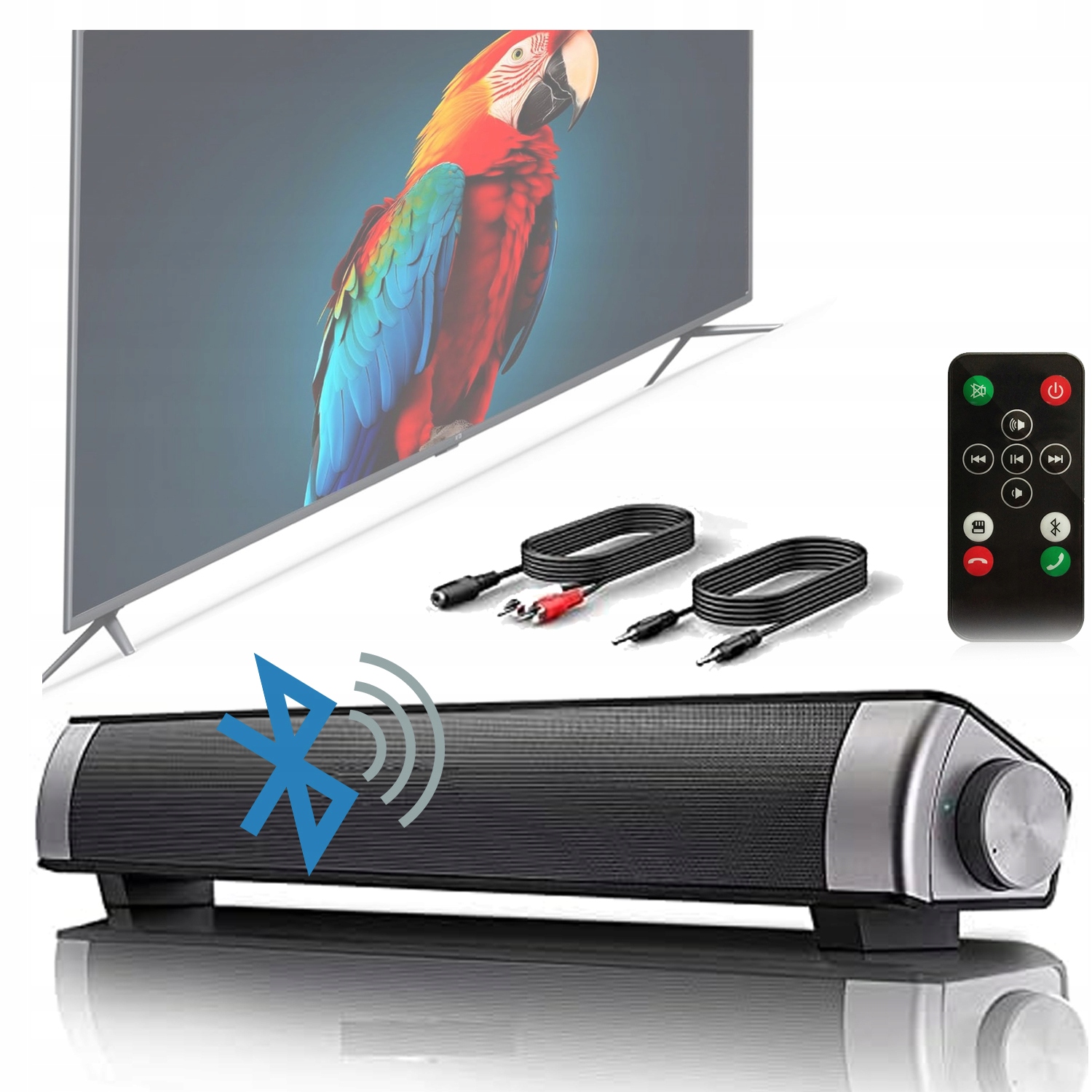 Bluetooth Reproduktor 5.0 Mini Soundbar 2V1 S Aux/rca Výstupy, Pohodlný