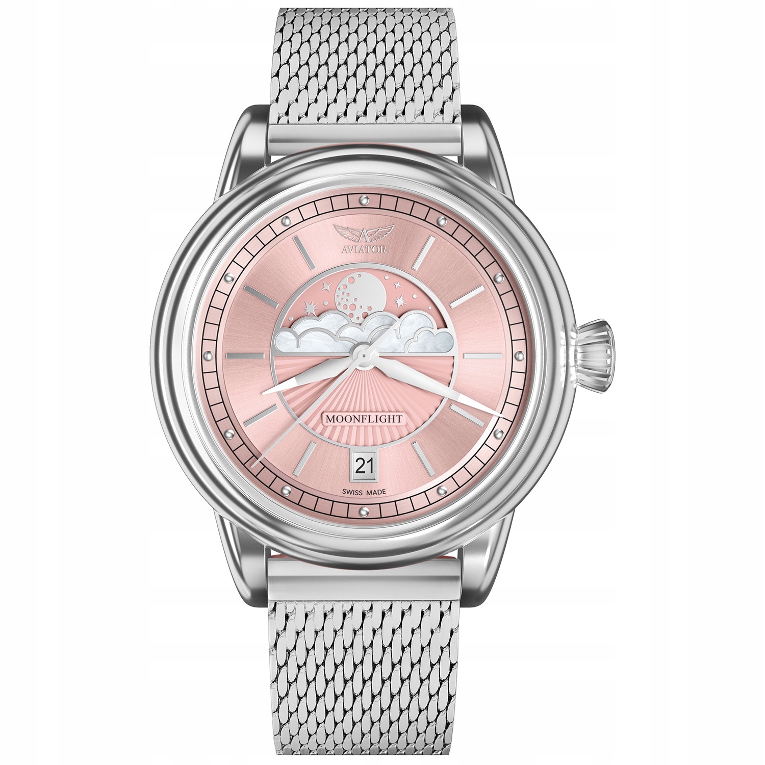 Dámské hodinky Aviator V.1.33.0.257.5 stříbrné