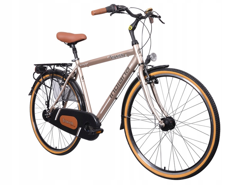 Rower miejski Indiana Storica 130 28 cali męski Kremowy