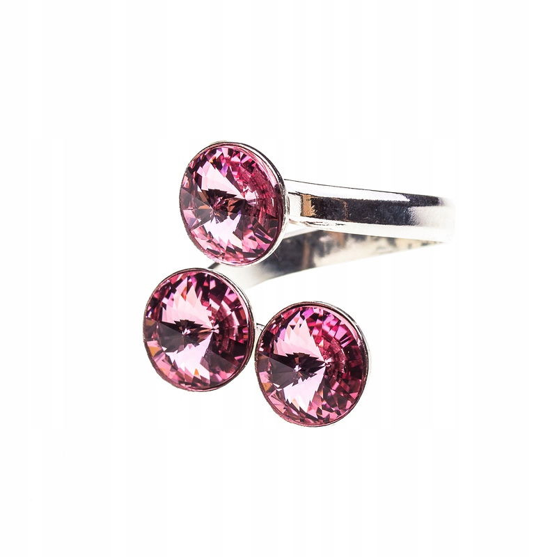 

Pierścionek srebrny z kr. Swarovski Rivoli 3x8 Lr