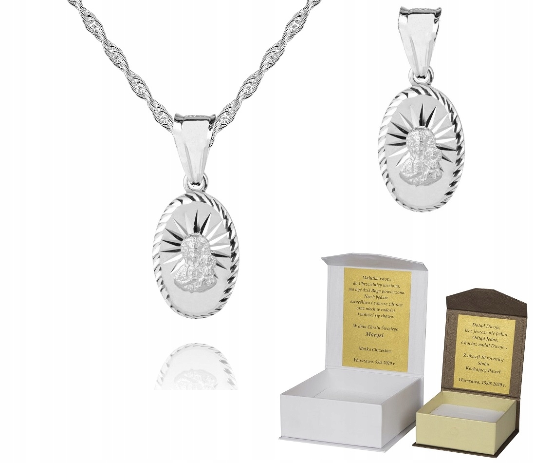 925 Stříbrný řetízek medailonek Dedikace 50 cm S1M46