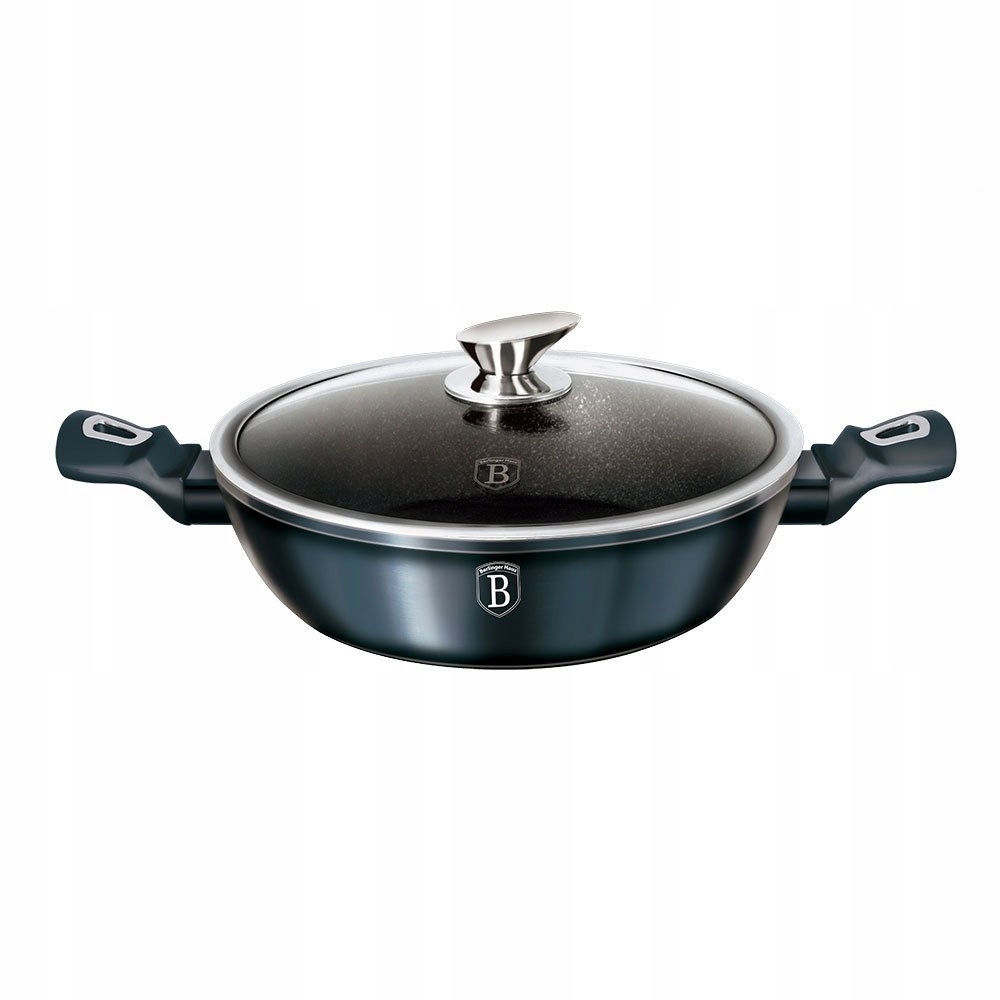 BH-1877 Garnek granitowy niski 28 cm 3.8 l BerlingerHaus Aquamarine Line