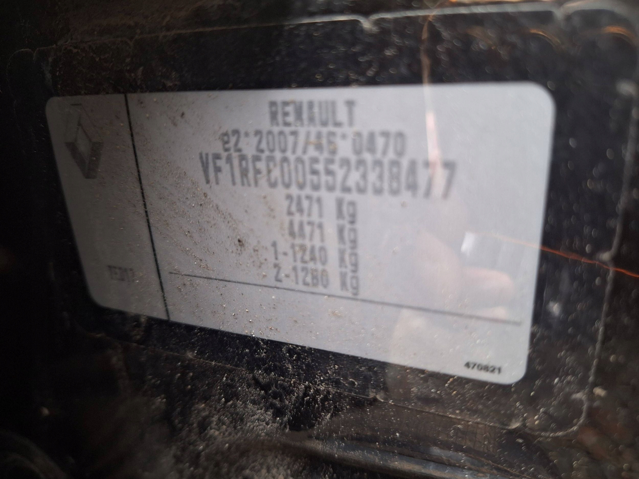 Renault Espace INITIALE PARIS 5 V RFC window rear part trunk door boot 15-23 TED17