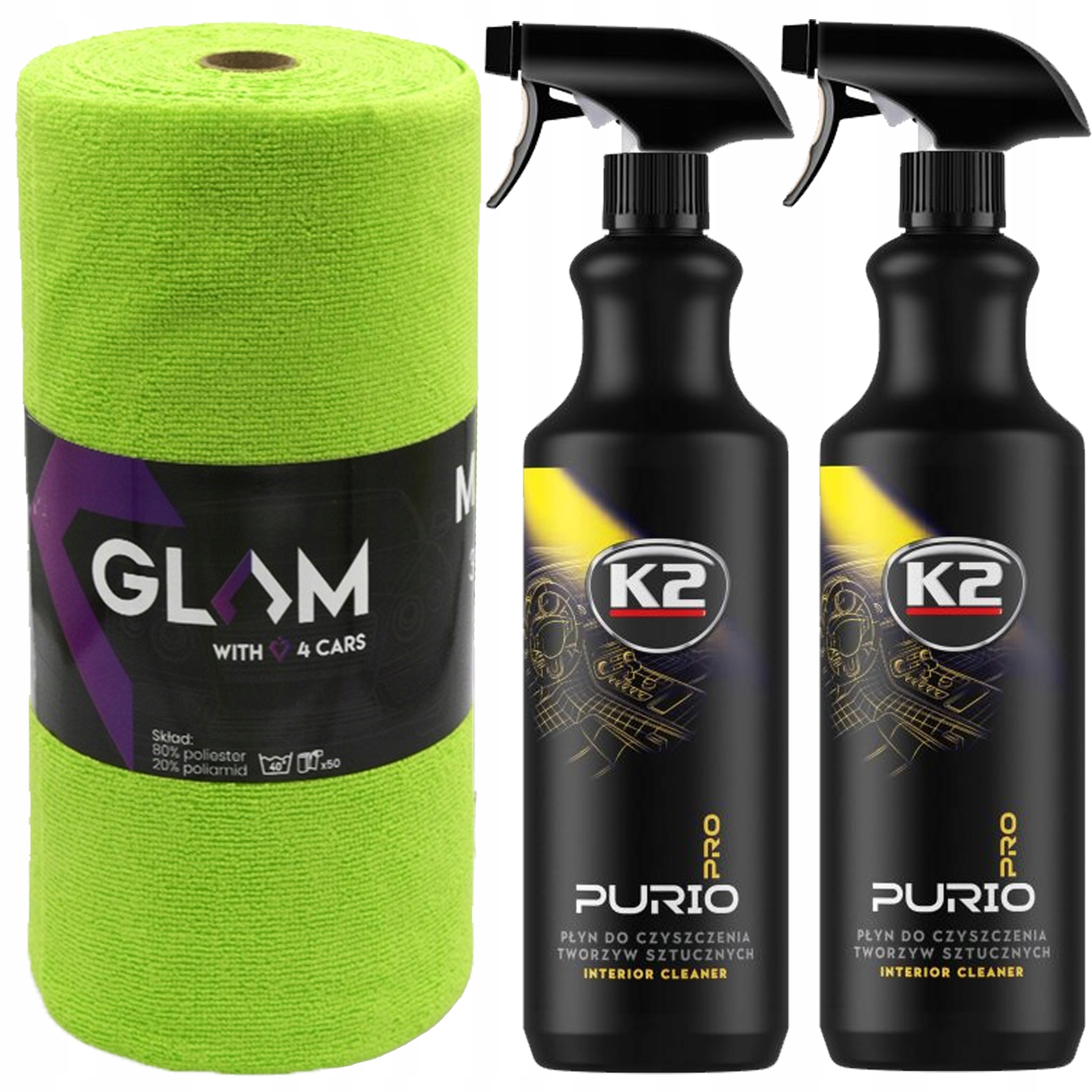 Ručníky Z Mikrovlákna Na Roli 30x30 cm 50 Ks 2X Interior Cleaner Purio K2