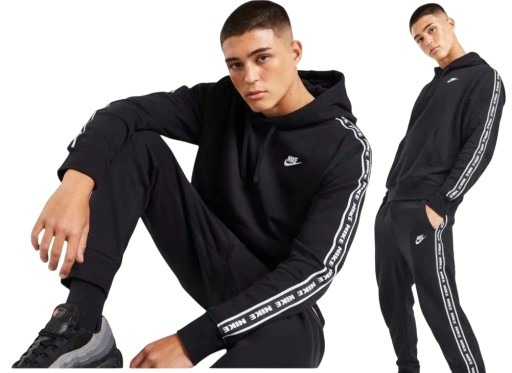 Teplákovka Nike Pánská Bavlněná Černá Sada Mikina a Kalhoty Zateplené