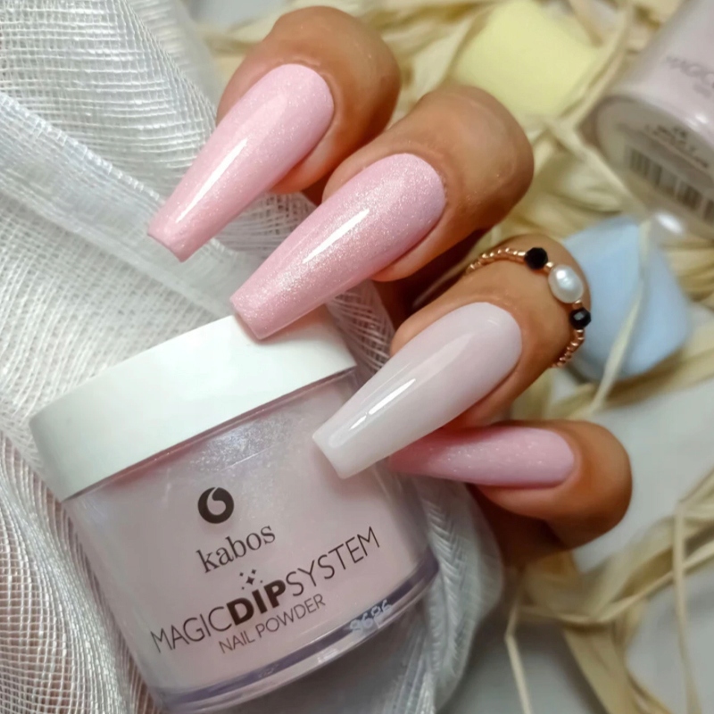 Kabos Magic Dip System Nail Powder Sparkling Rose Pojemność 20 ml