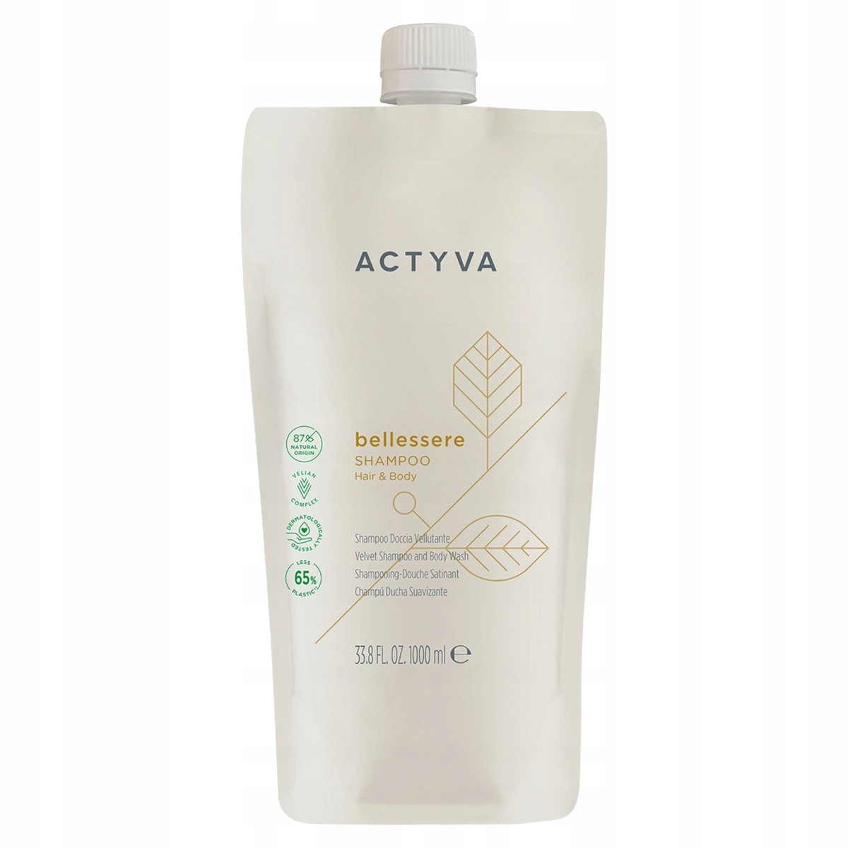Actyva Bellessere refill hydratační šampon na mytí vlasů a těla 1000 ml