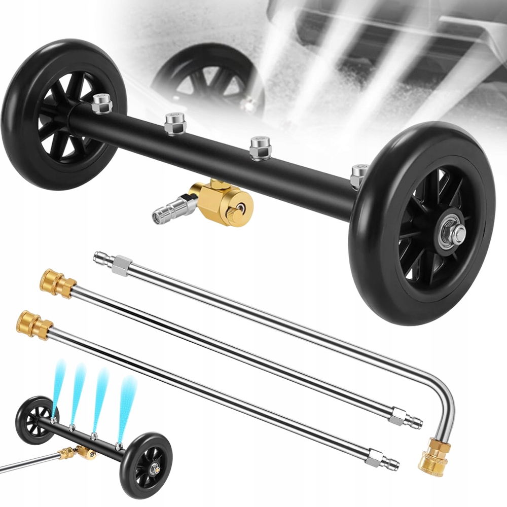 Wielofunkcyjna Myjka Wózek Do Mycia Podwozia Kostki Brukowej Z 4 Lancami