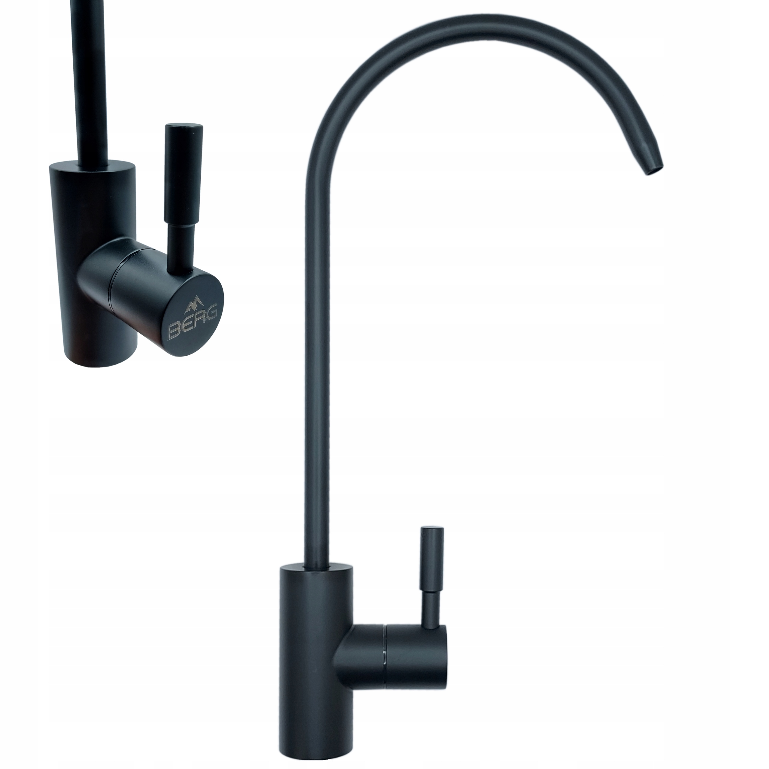 Wylewka do filtrów wody, pojedyncza, czarna, BERG