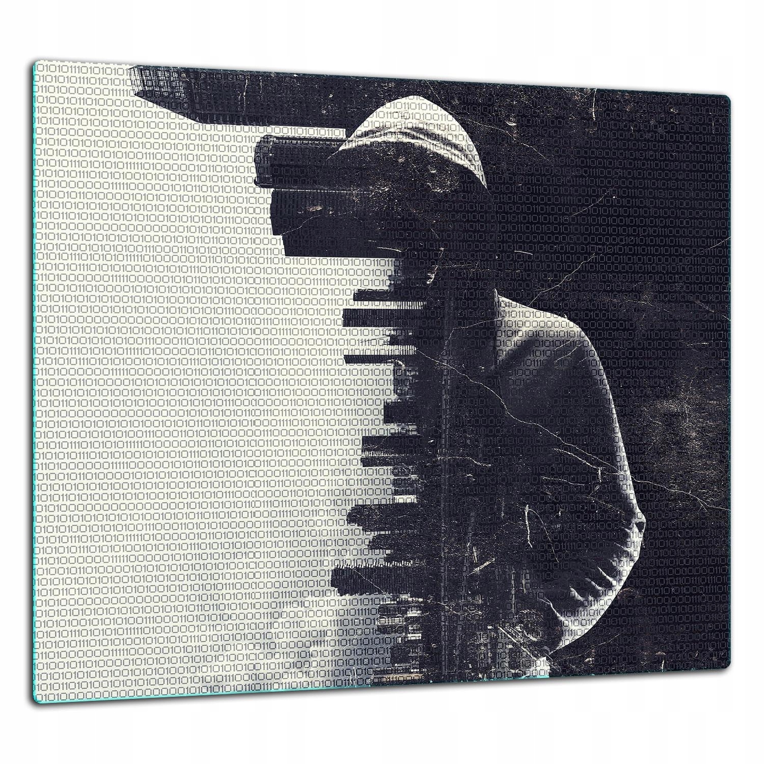 Skleněná Ochranná Deska Panel Lepidlo 65x60 Město Lacobel 7v1