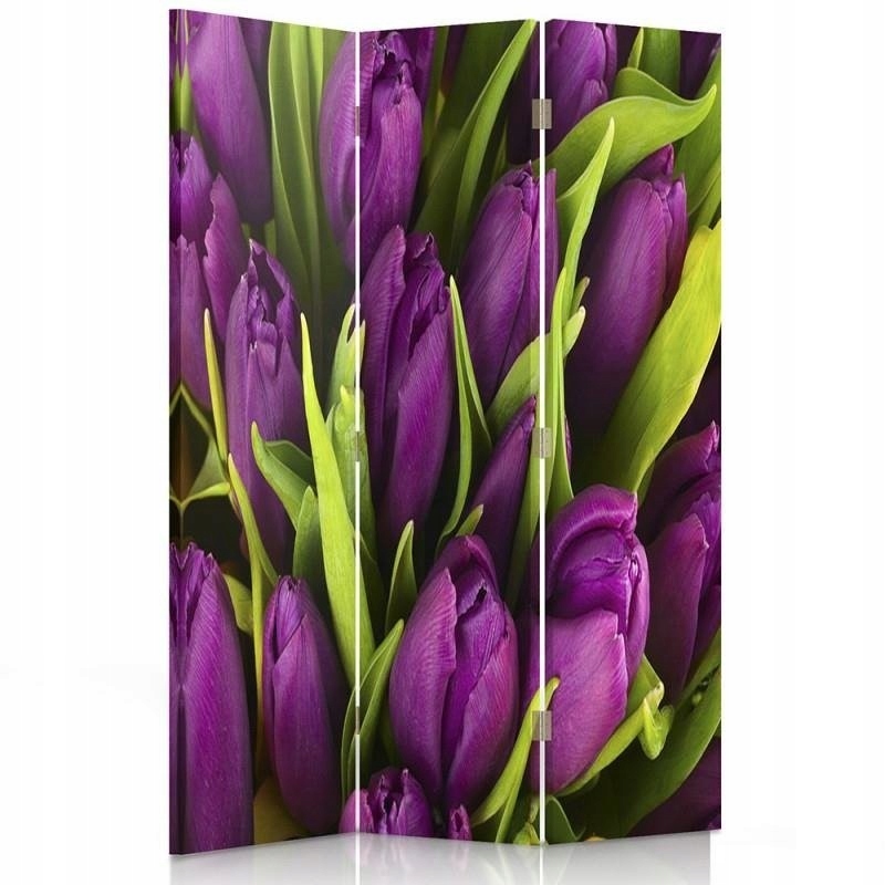 Paraván Pokojový Kotara Tulipány Fialový 110x170