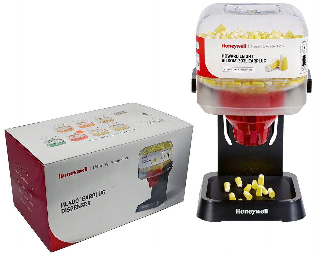 Dávkovač špuntů do uší s stopkami Honeywell HL400 Plus špunty 400 párů