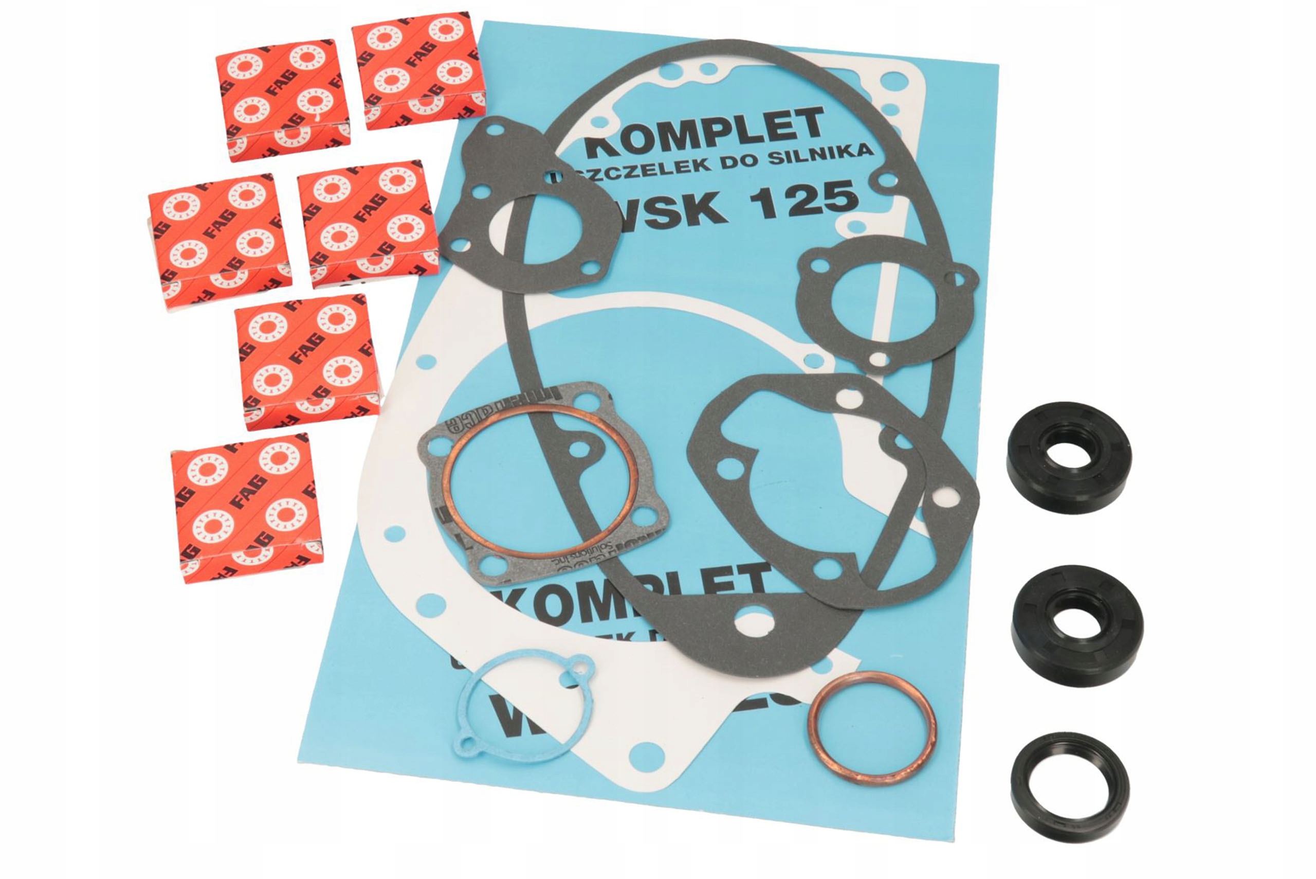 122974 - WSK 125 комплект підшипника FAG C3 ущільнення двигуна