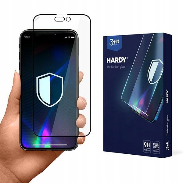 Tvrzené sklo 3MK Hardy pro Apple iPhone 14/13/13 Pro černé/black