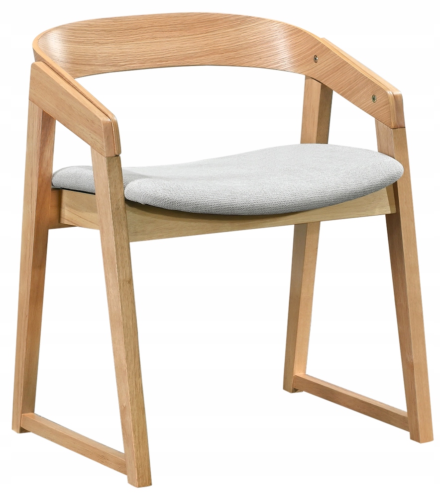 Dřevěná jídelní židle Saloss dub přírodní/světle šedá